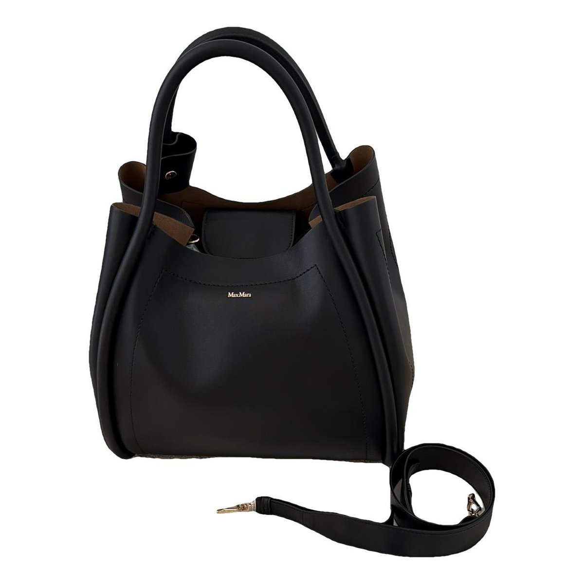 Marine leather handbag