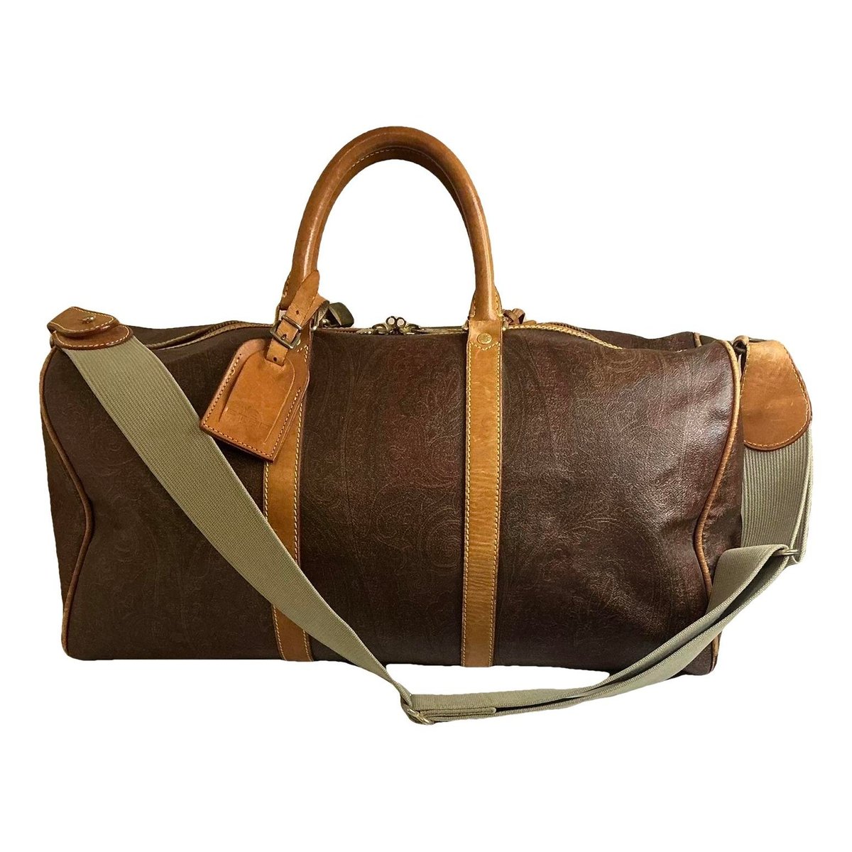 Leather travel bag