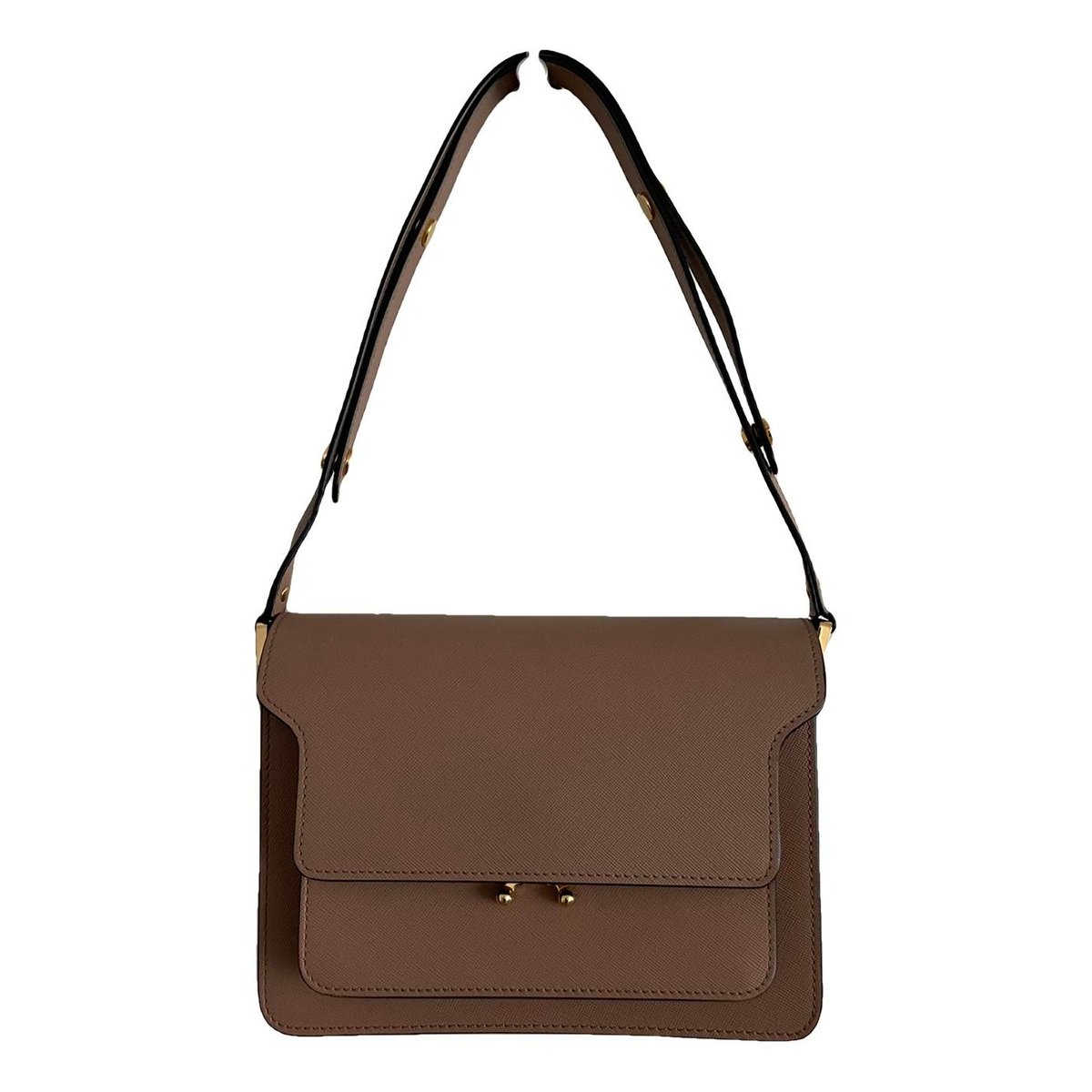 Trunk leather crossbody bag