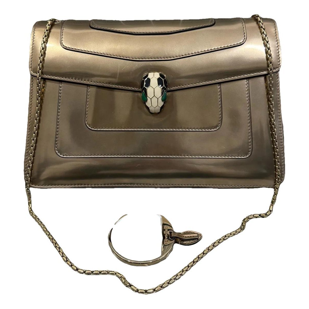 Serpenti leather handbag