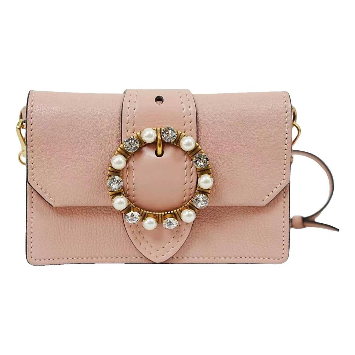 Miu Lady leather handbag