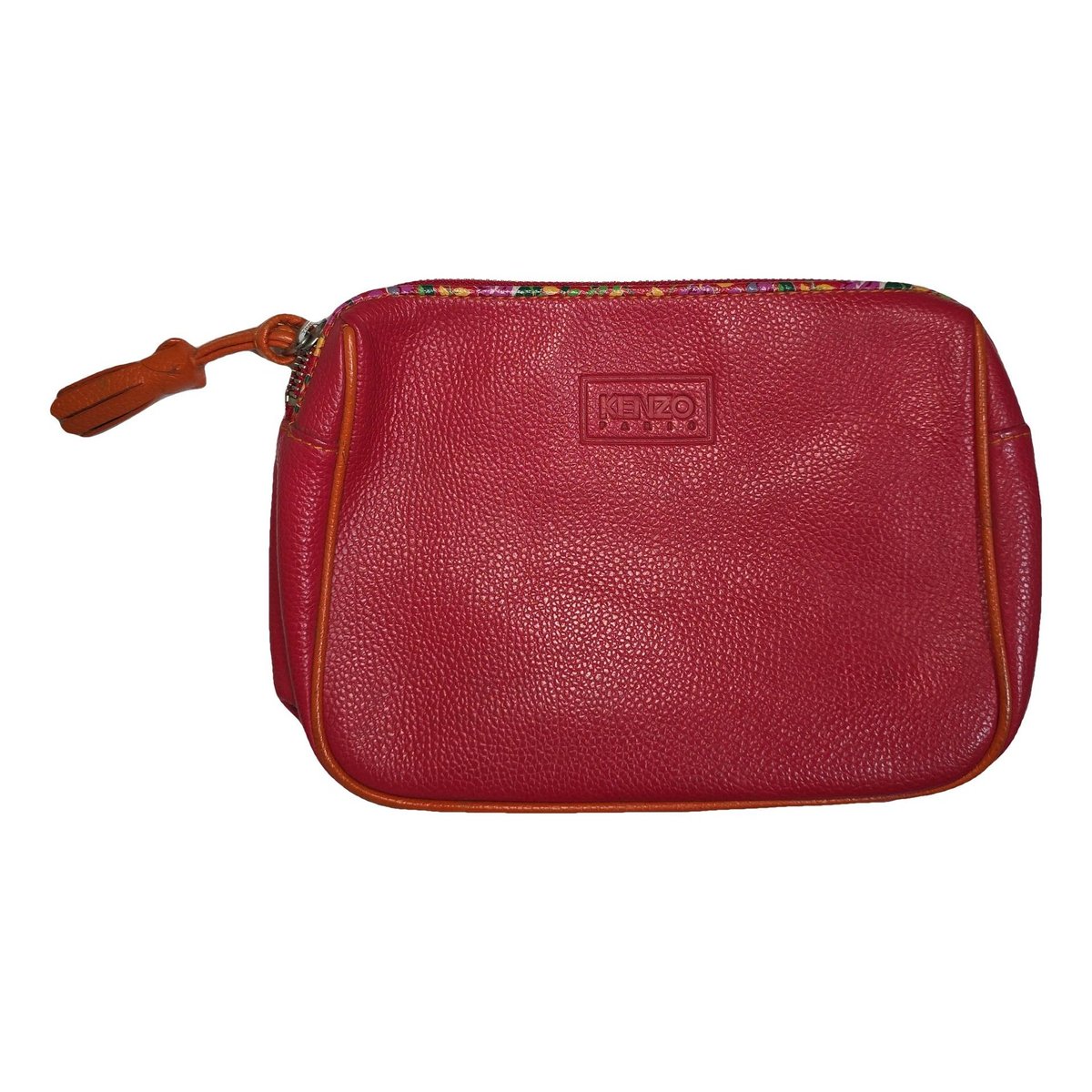 Leather clutch bag
