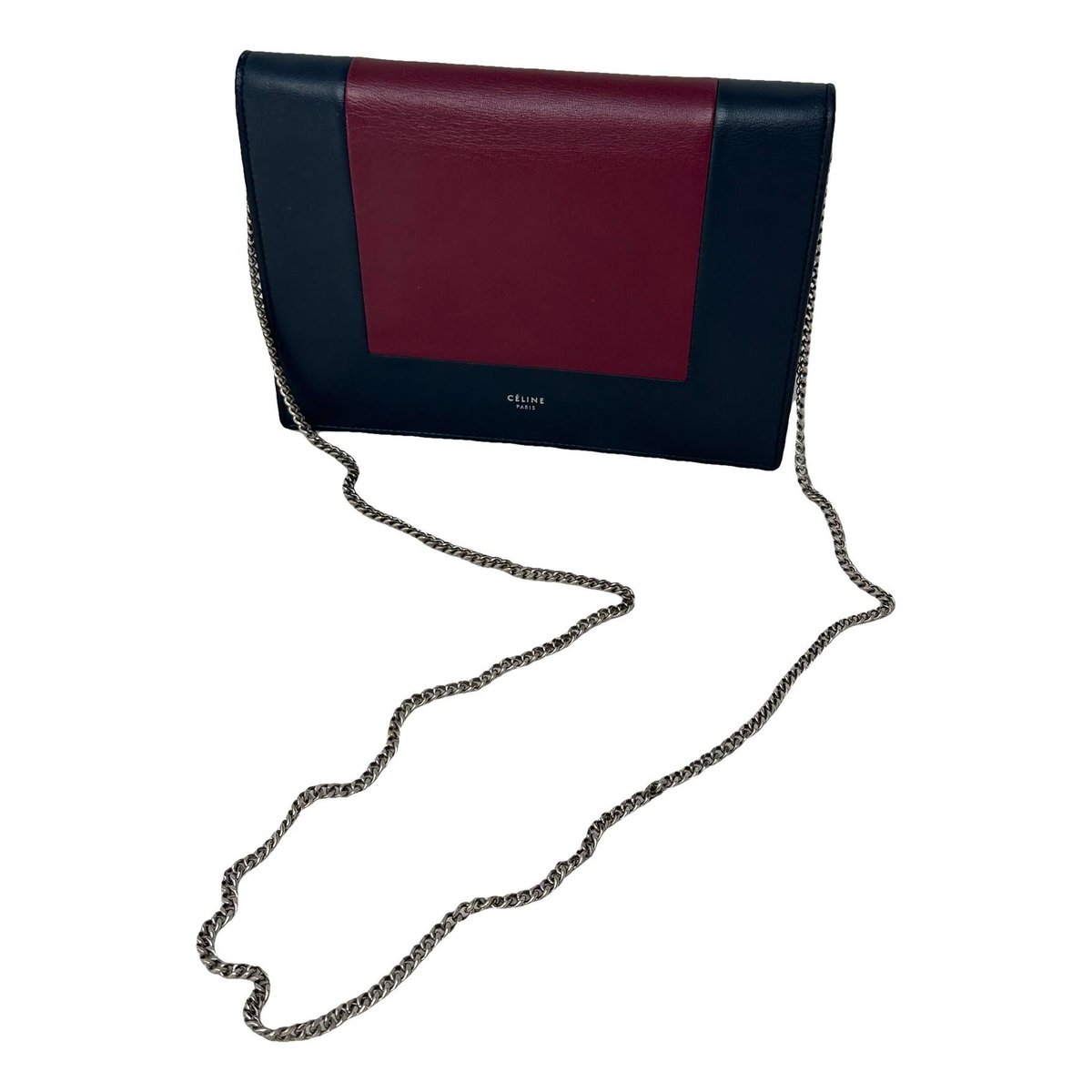 Frame leather handbag