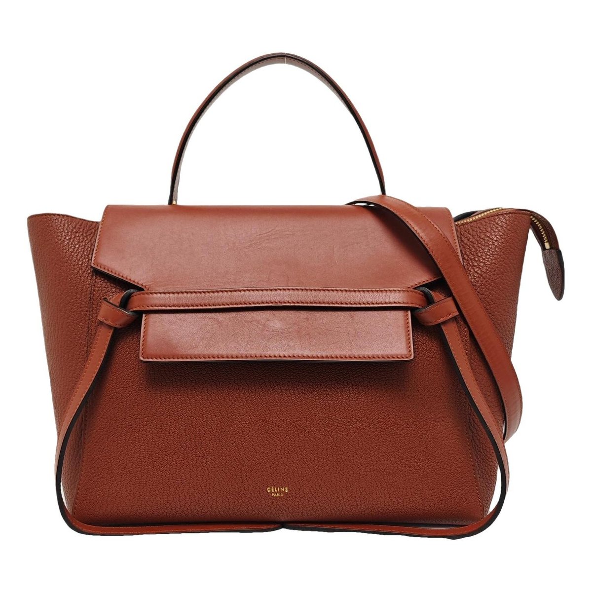 Belt leather handbag