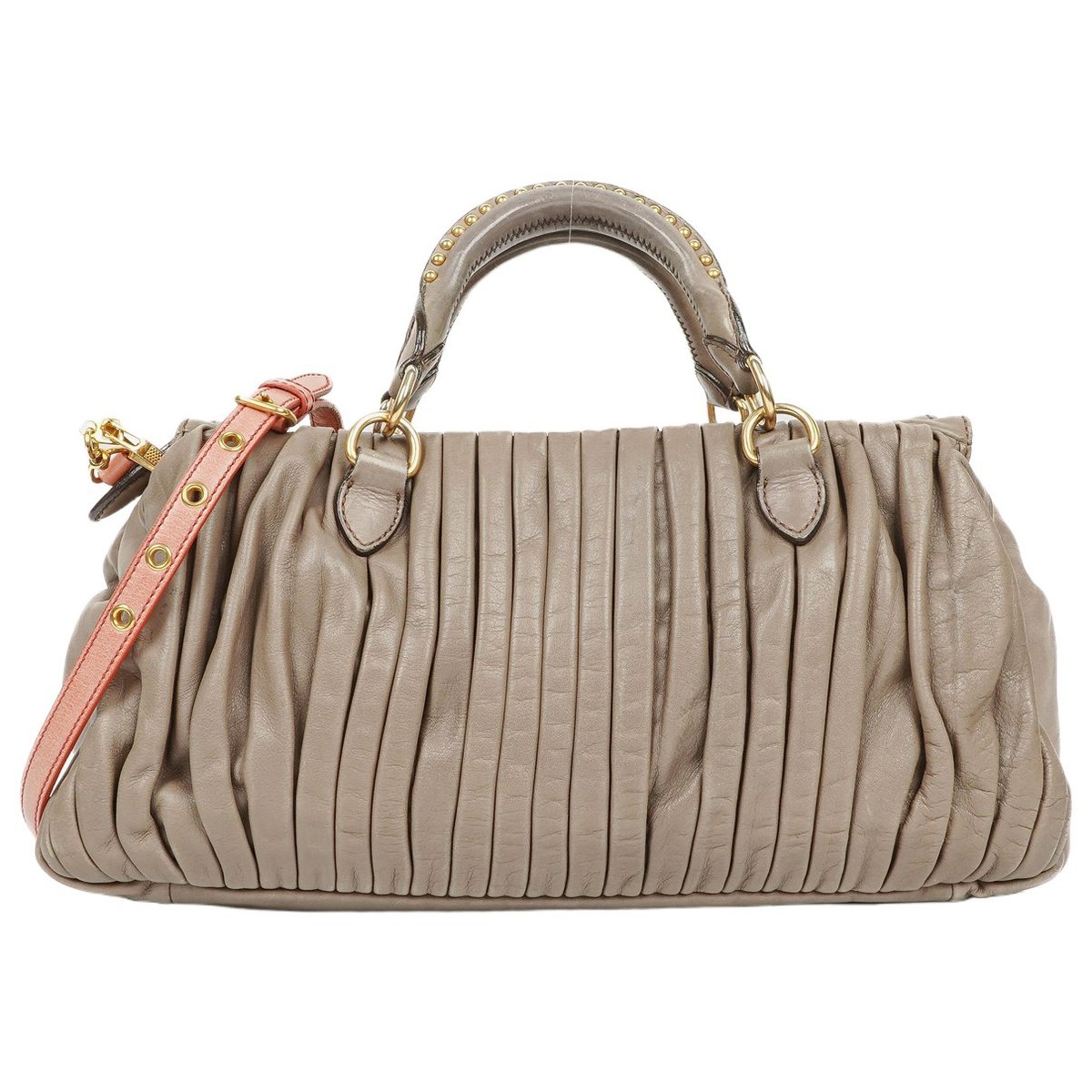 Matelassé leather handbag