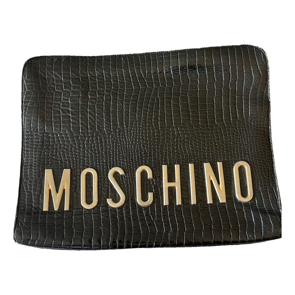Leather clutch bag