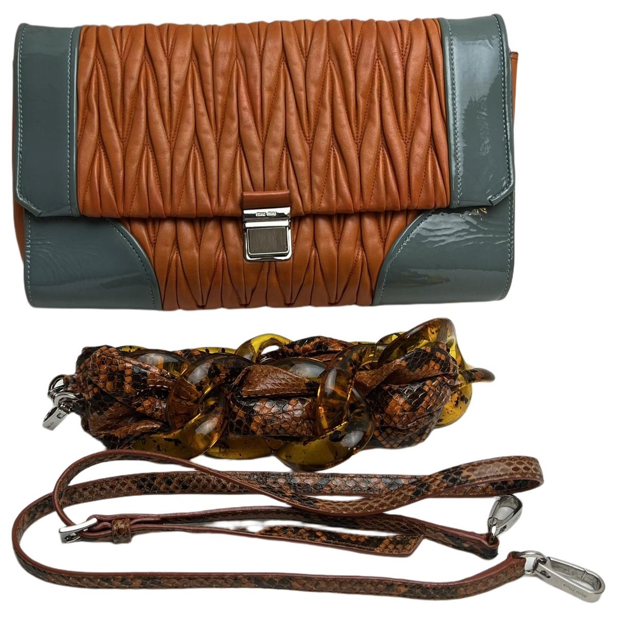 Miu delice leather handbag