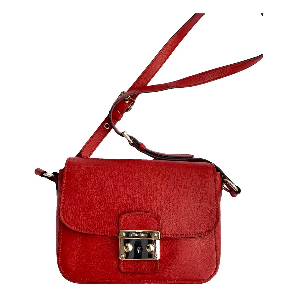 Madras leather crossbody bag