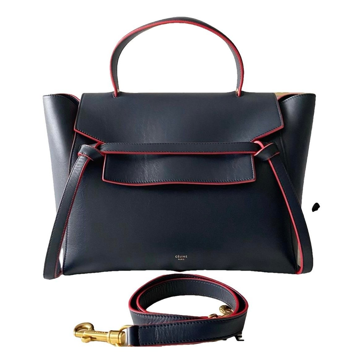 Belt leather handbag
