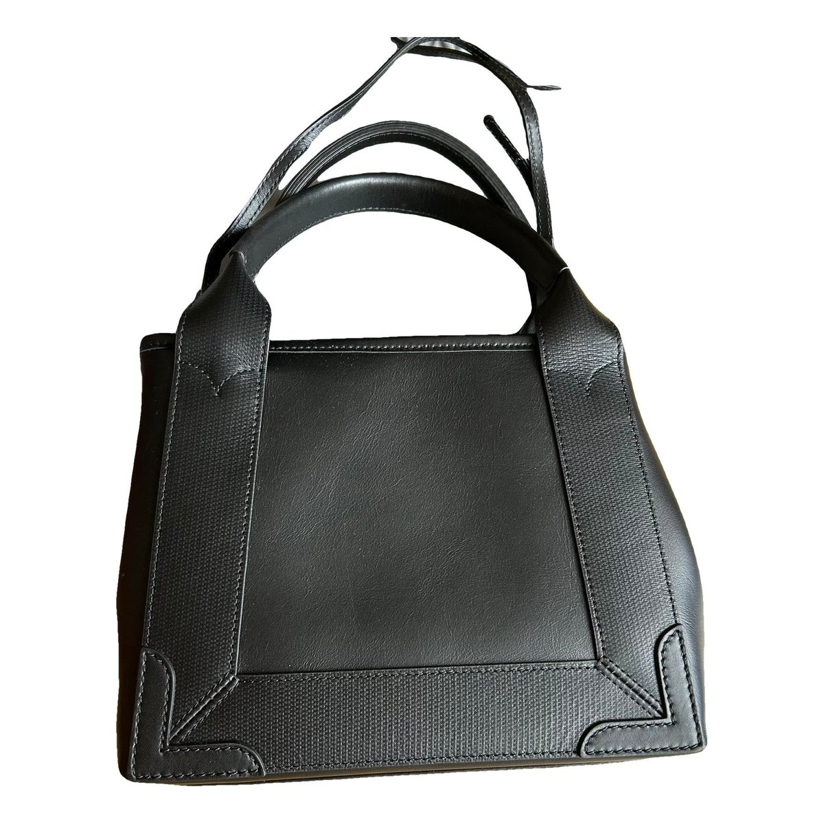 Navy cabas leather tote
