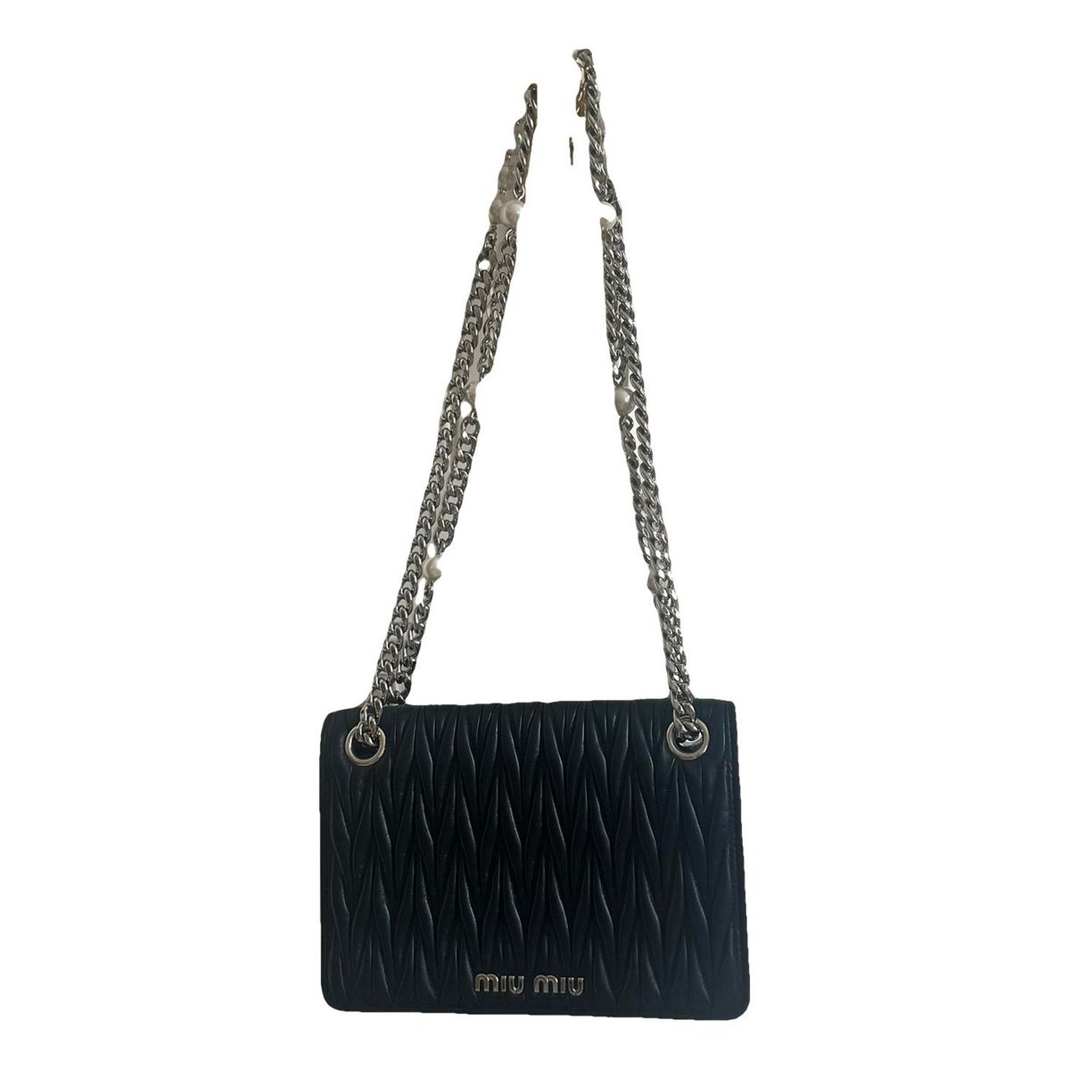Miu Wander leather crossbody bag