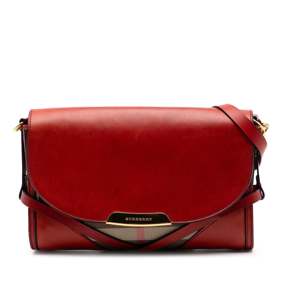 Pocket leather crossbody bag