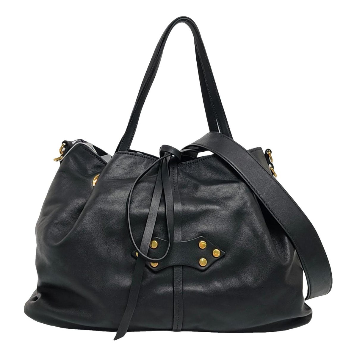 Pocket leather crossbody bag