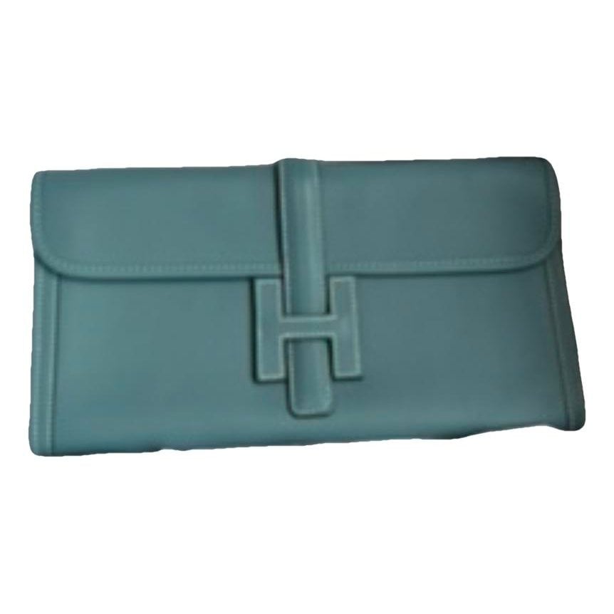 Jige leather clutch bag