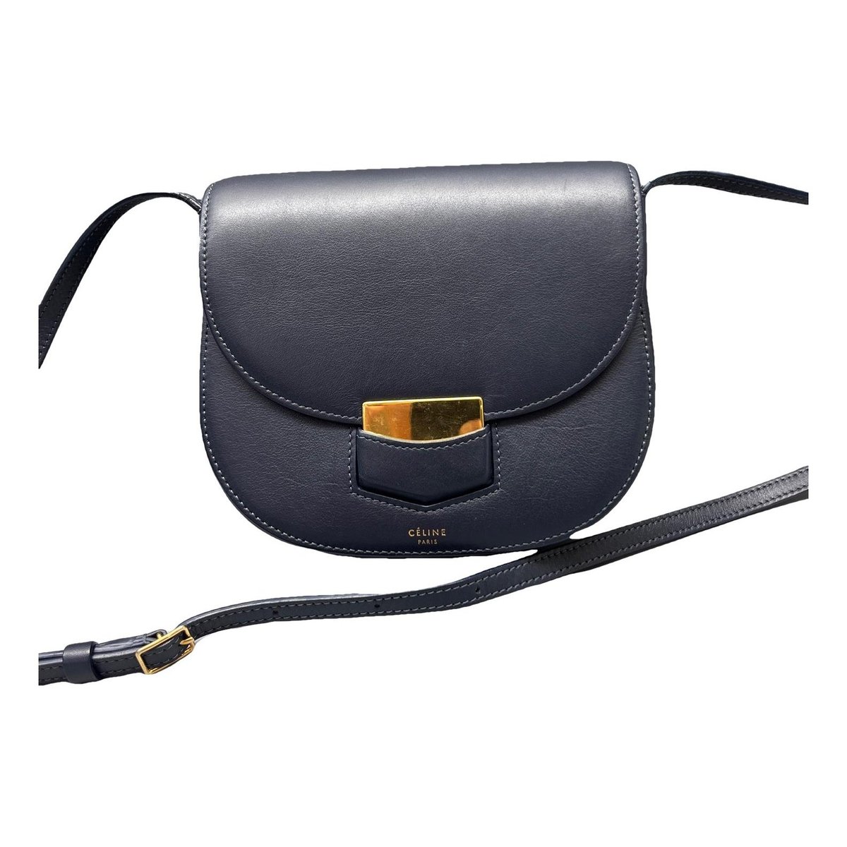 Trotteur leather handbag