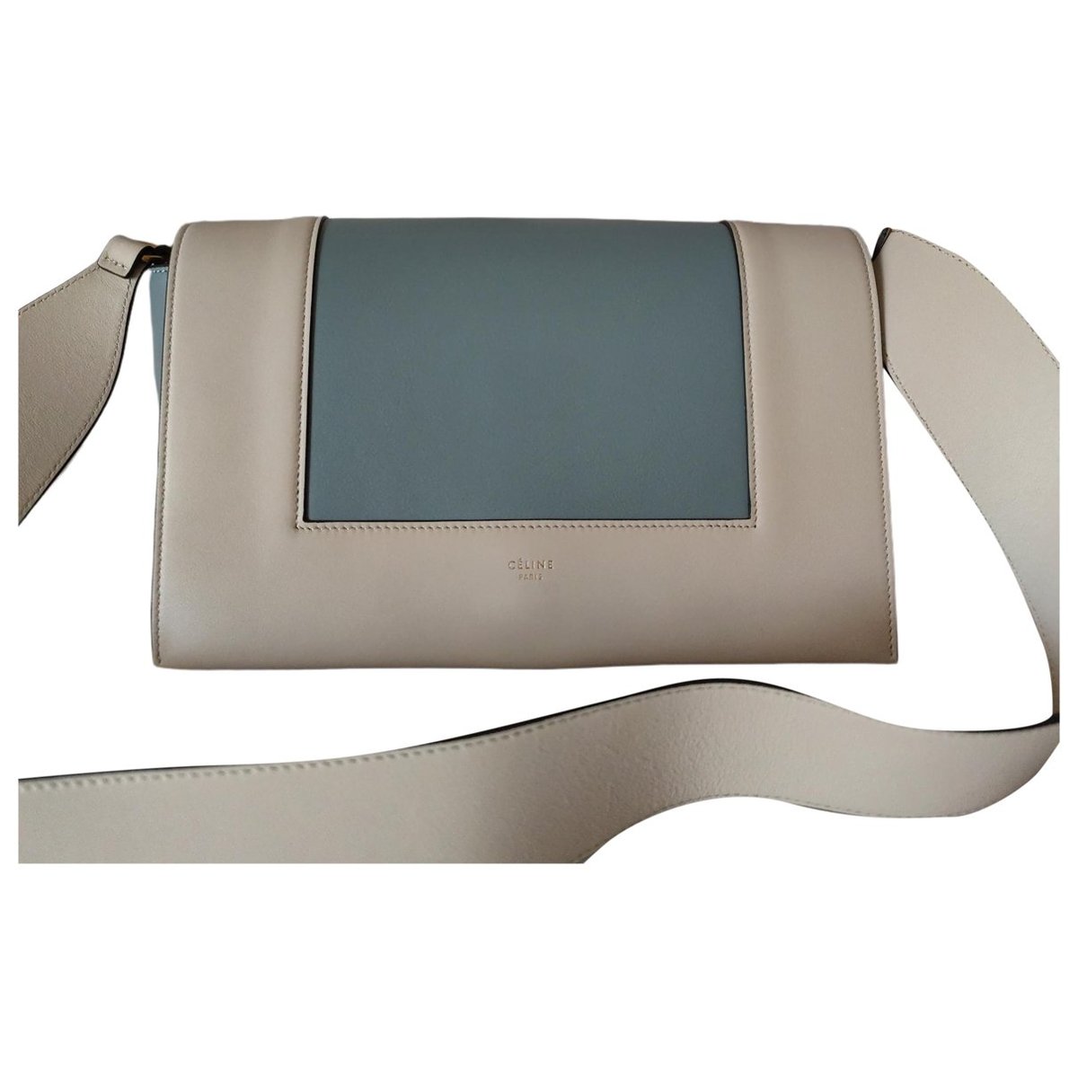 Frame leather handbag