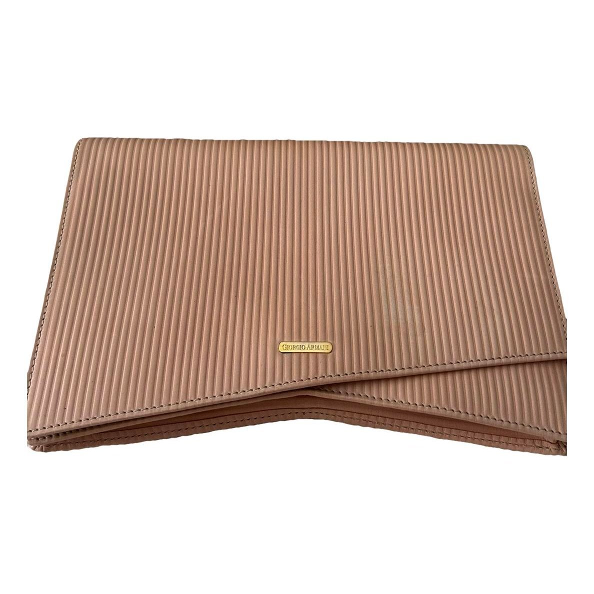 Leather clutch bag