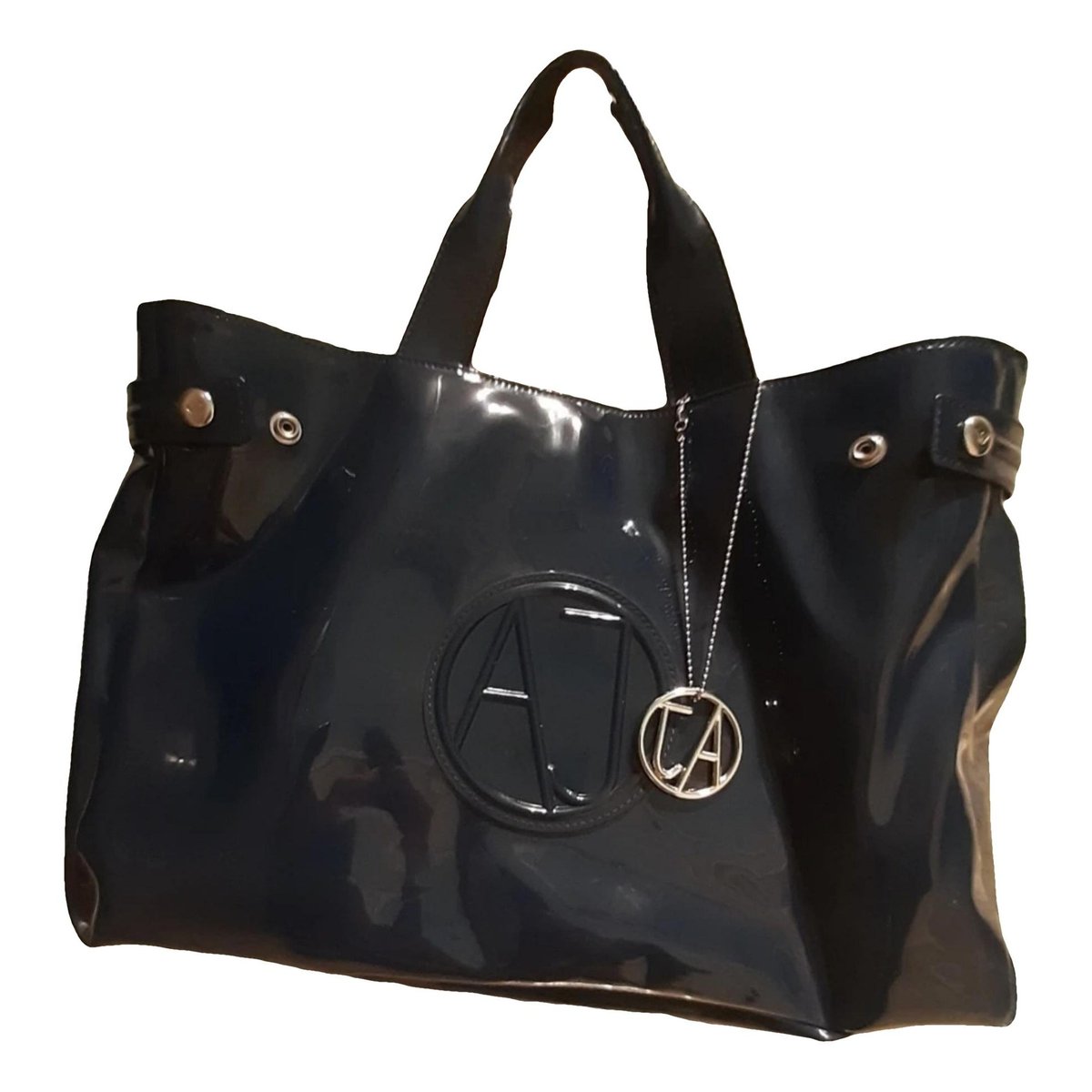 Patent leather handbag