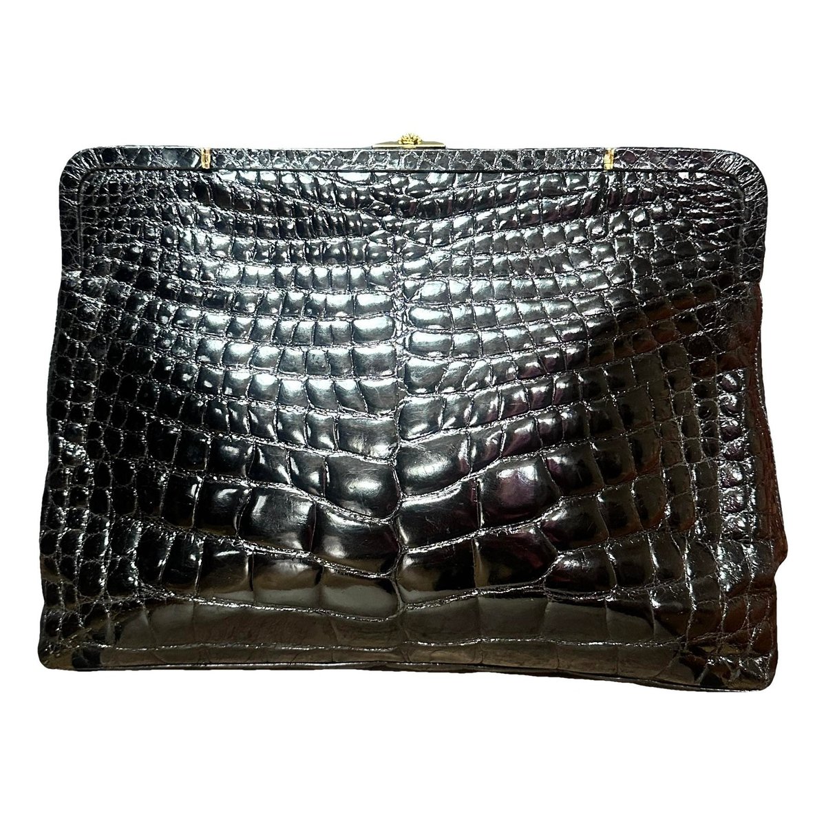 Crocodile clutch bag