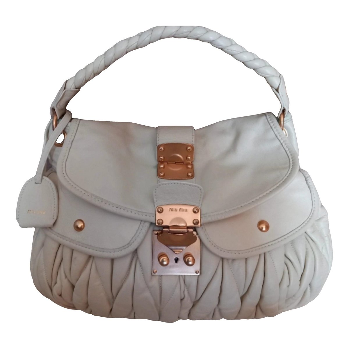 Matelassé leather handbag