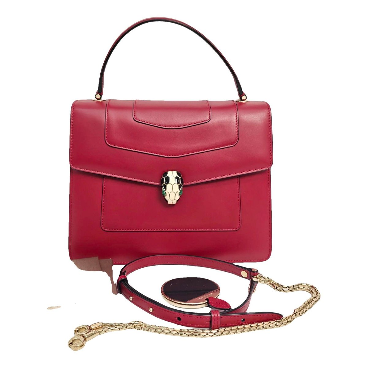 Serpenti leather handbag