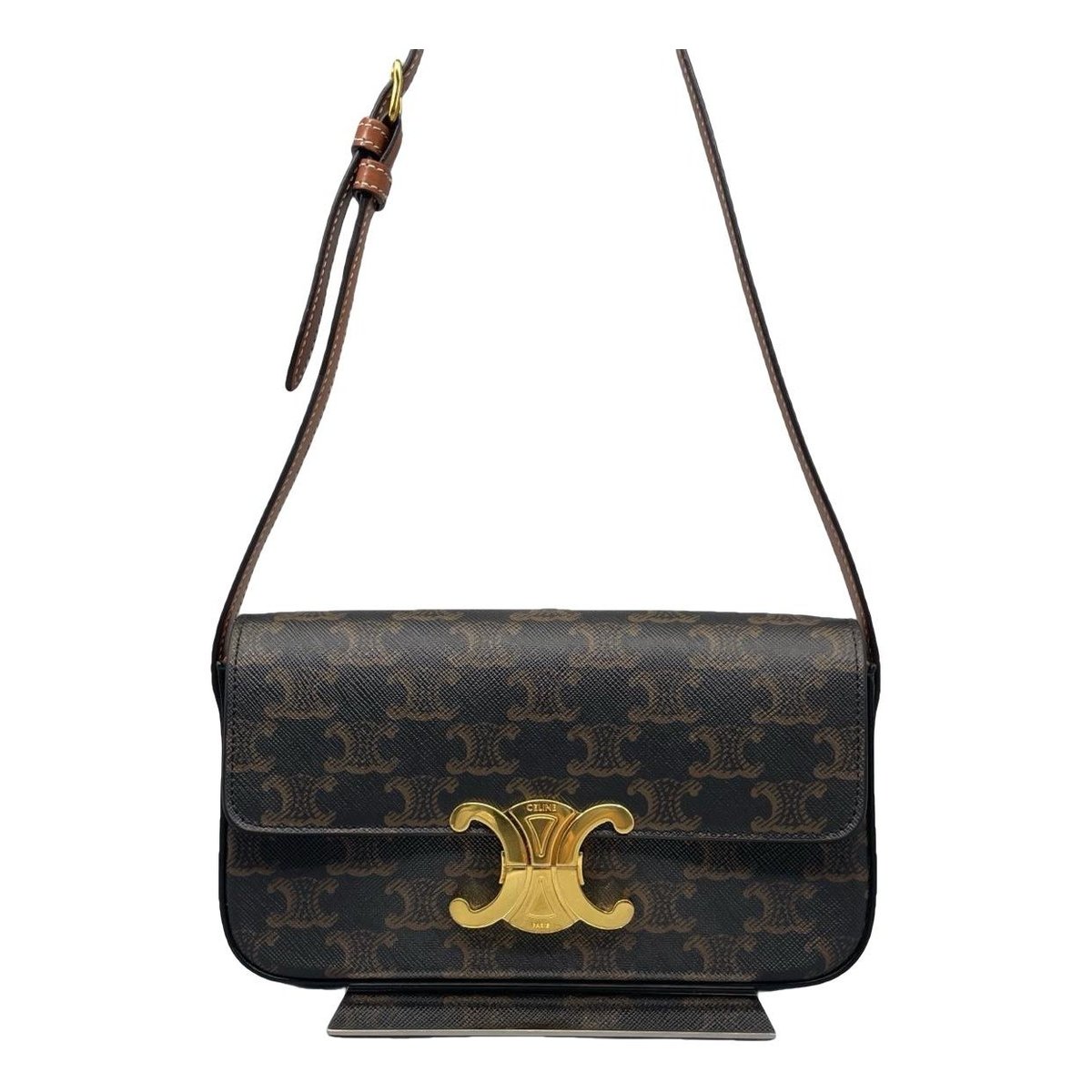 Triomphe Long leather handbag