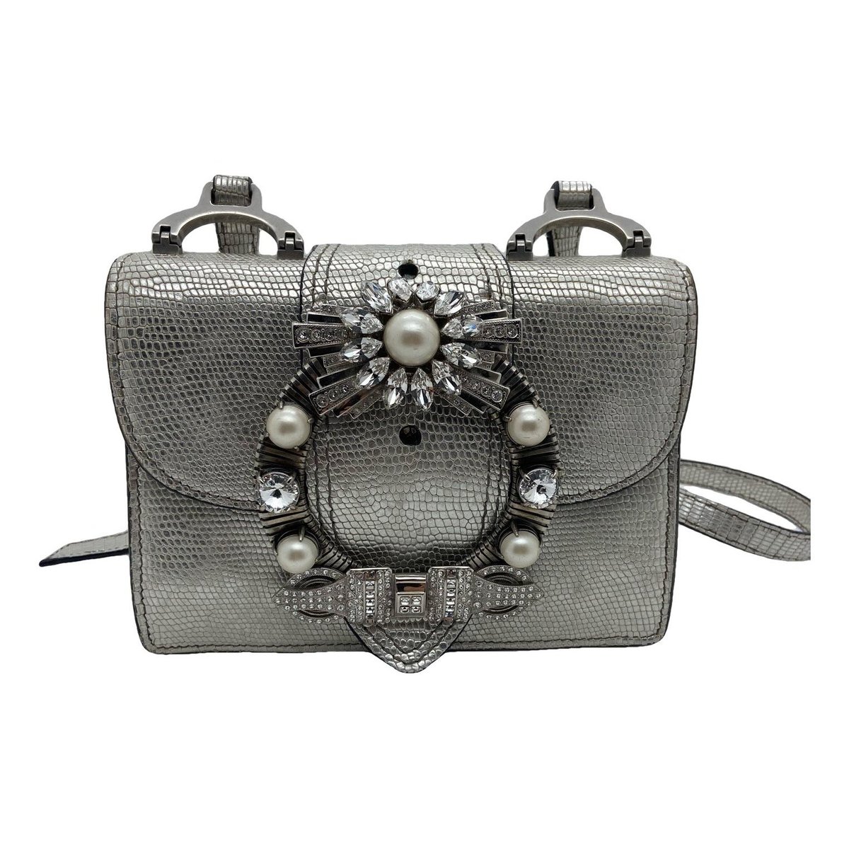 Miu Lady leather handbag