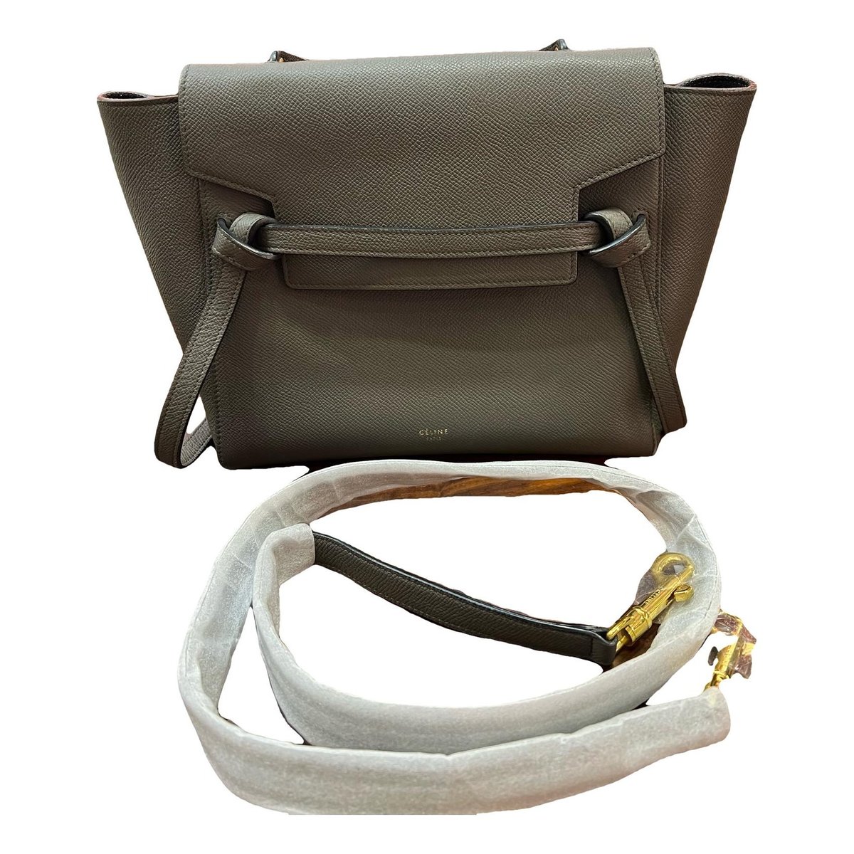 Belt leather handbag