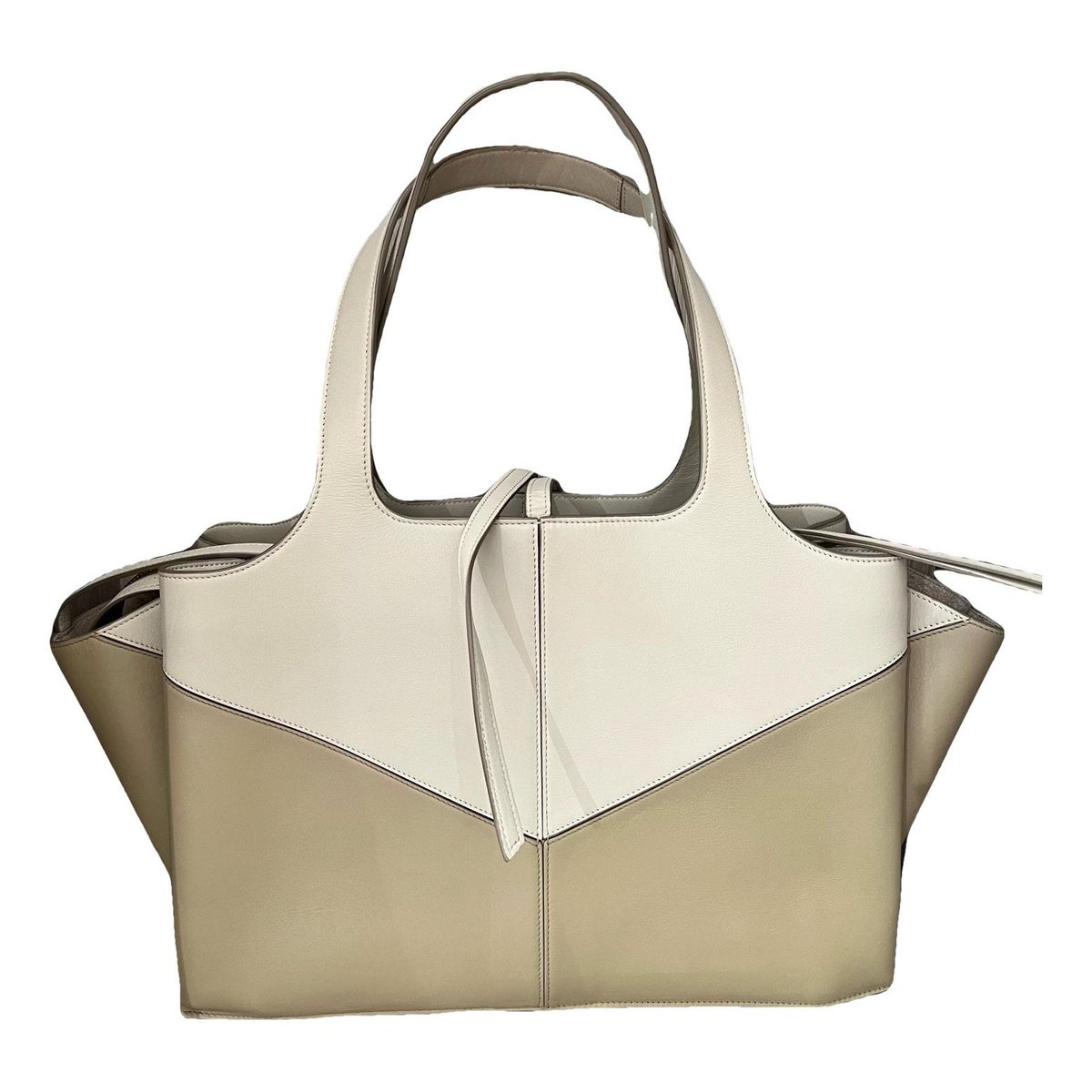 Tri-Fold leather handbag