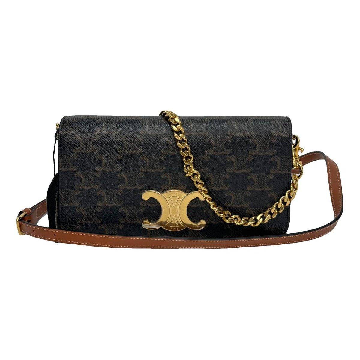 Triomphe leather crossbody bag
