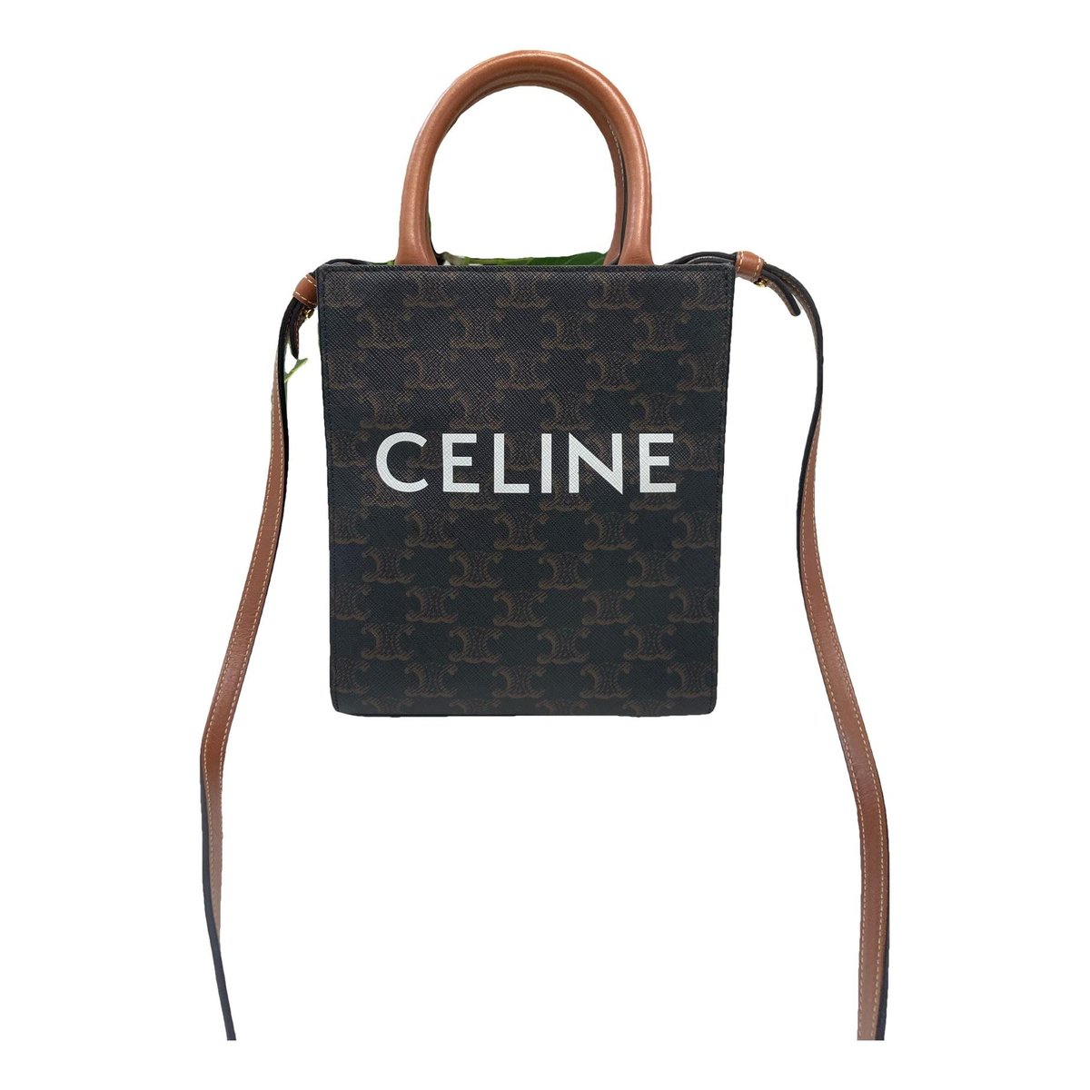 Cabas Vertical leather handbag