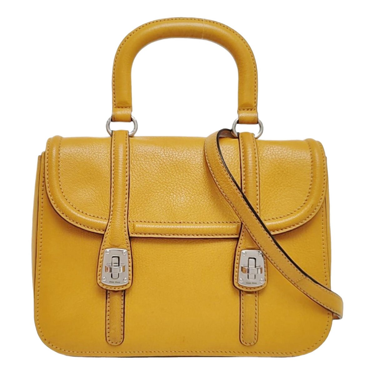 Miu Logo leather crossbody bag