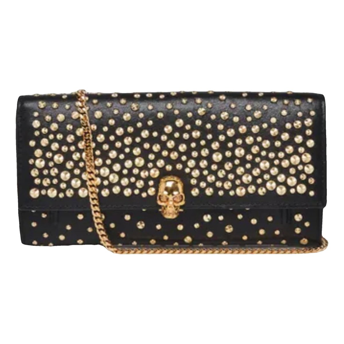 Skull leather crossbody bag