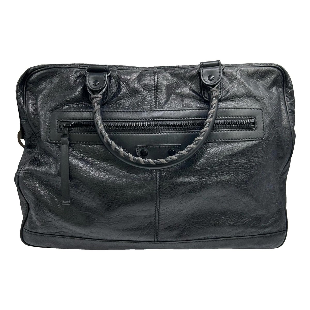 Work leather handbag