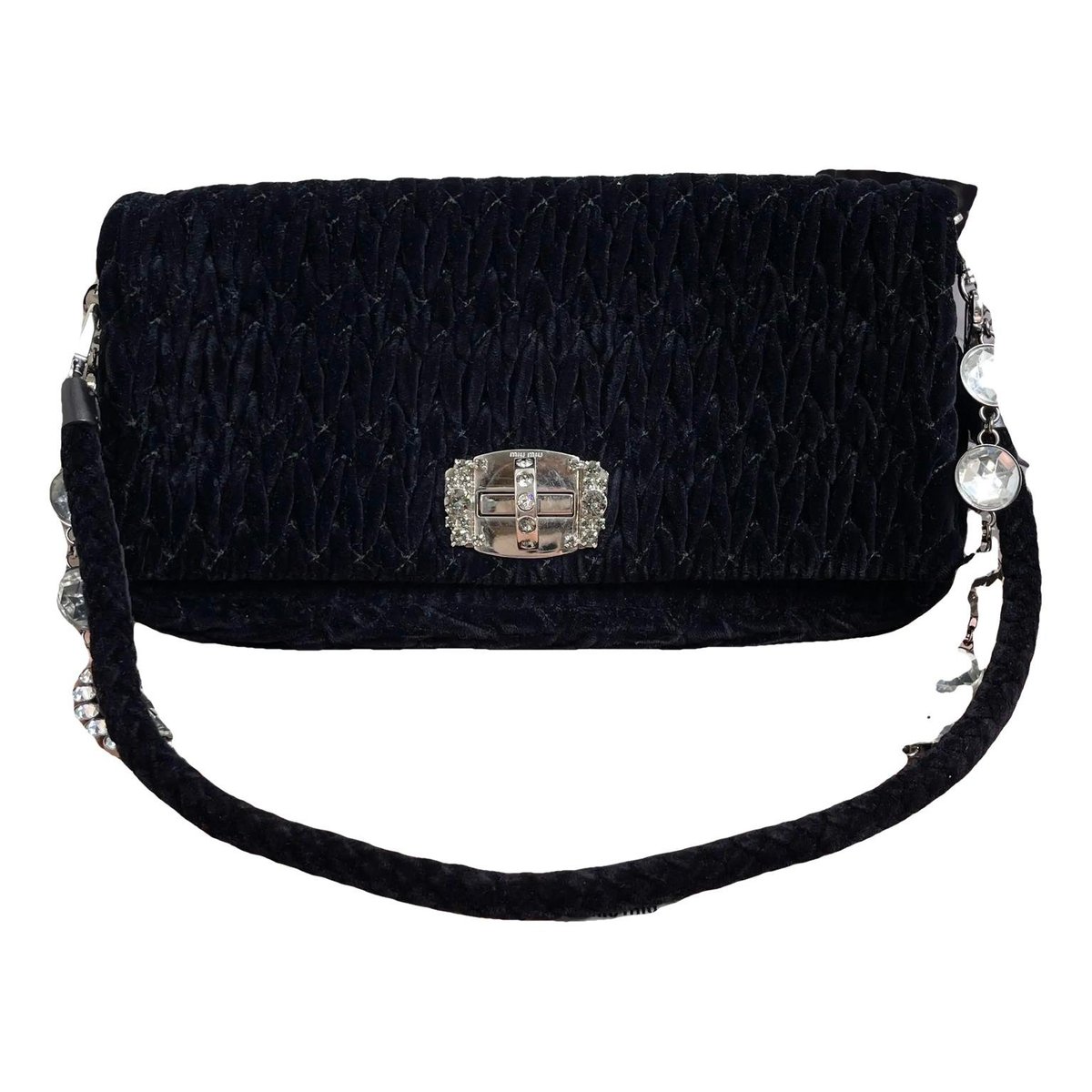 Miu Crystal velvet handbag