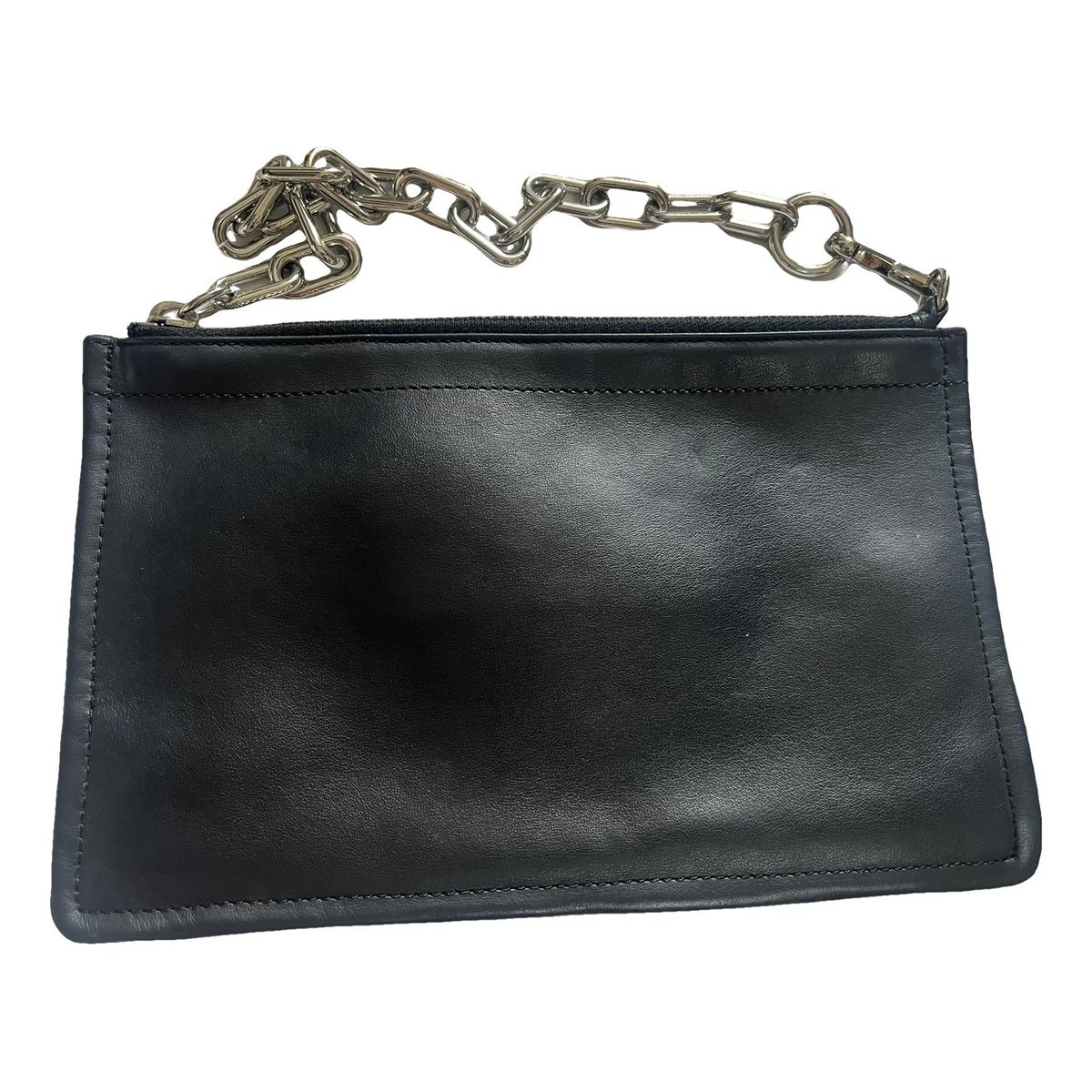 Leather clutch bag