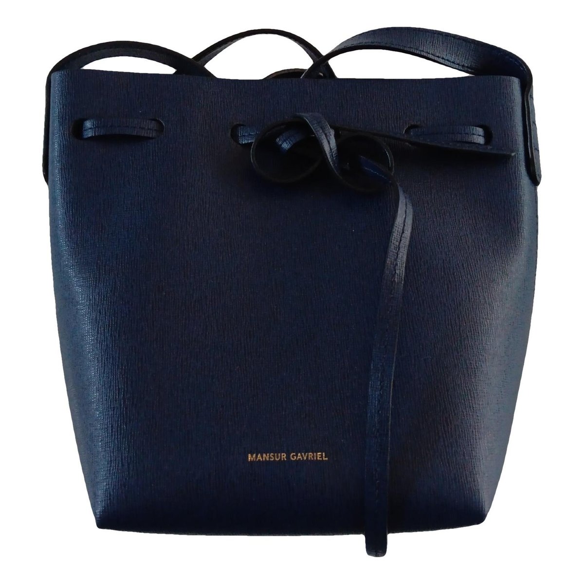 Bucket leather crossbody bag