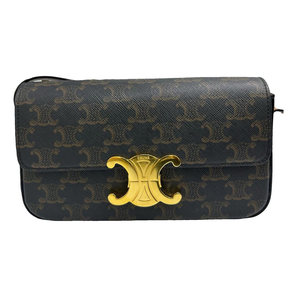 Triomphe chain vinyl crossbody bag