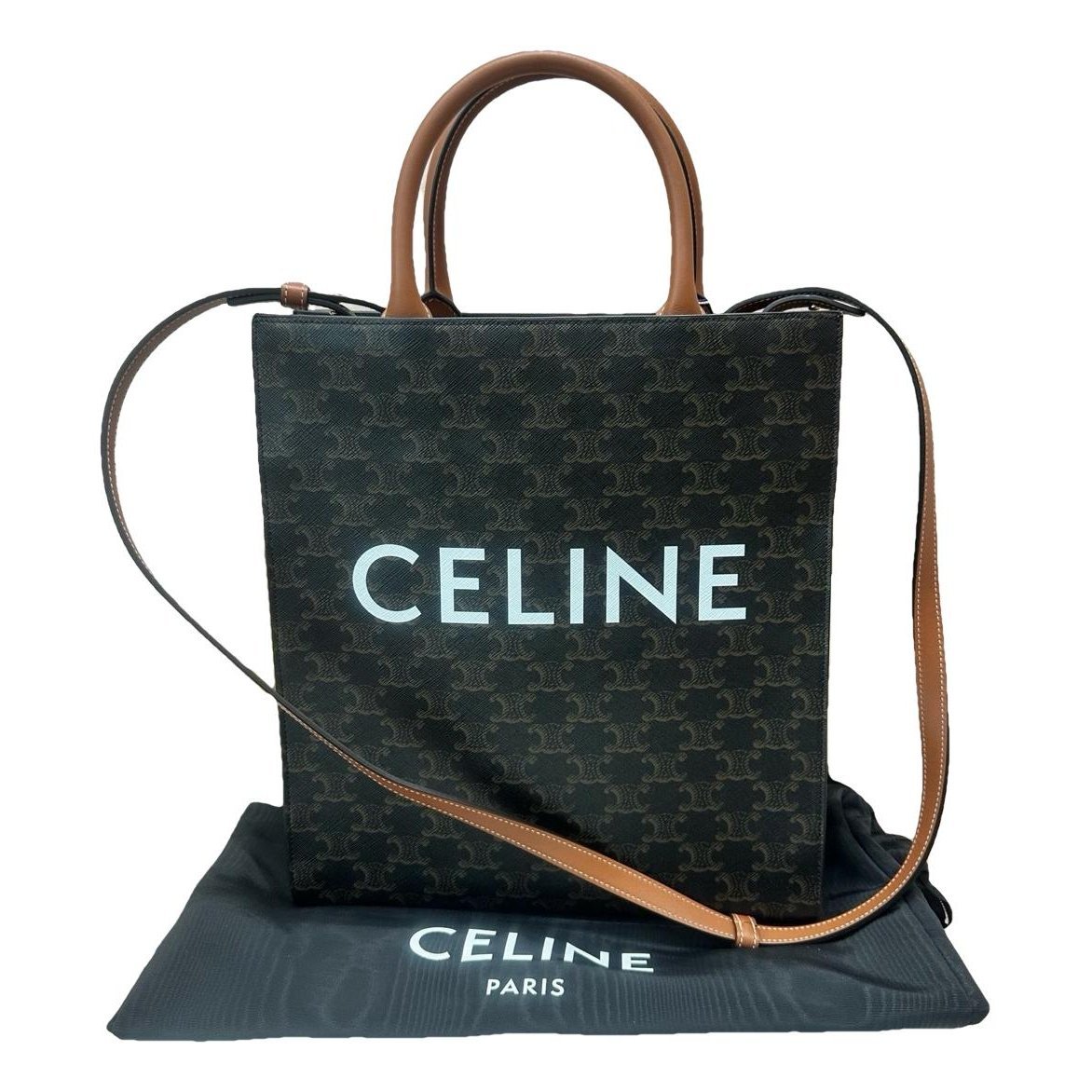 Cabas Vertical leather handbag