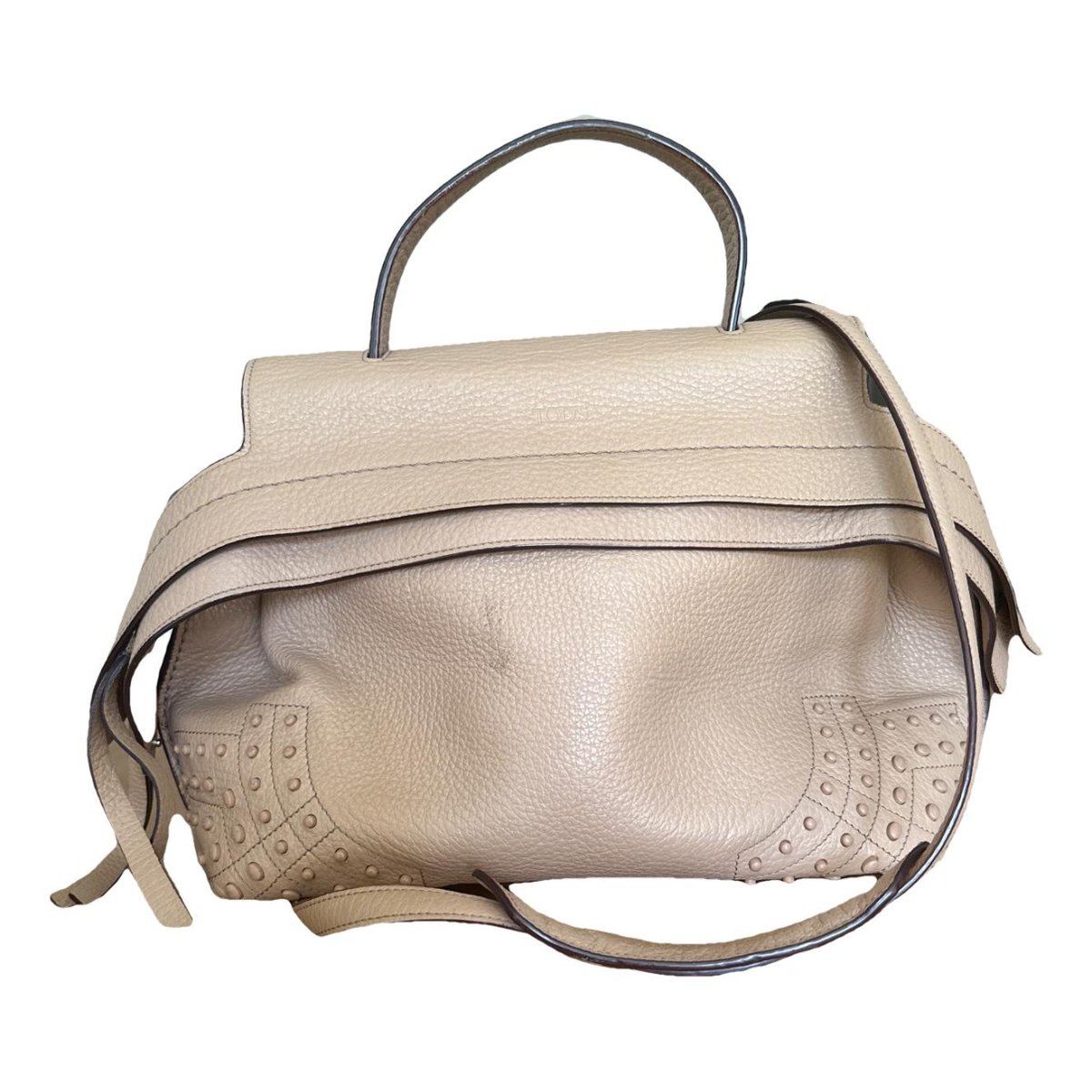Wave leather handbag