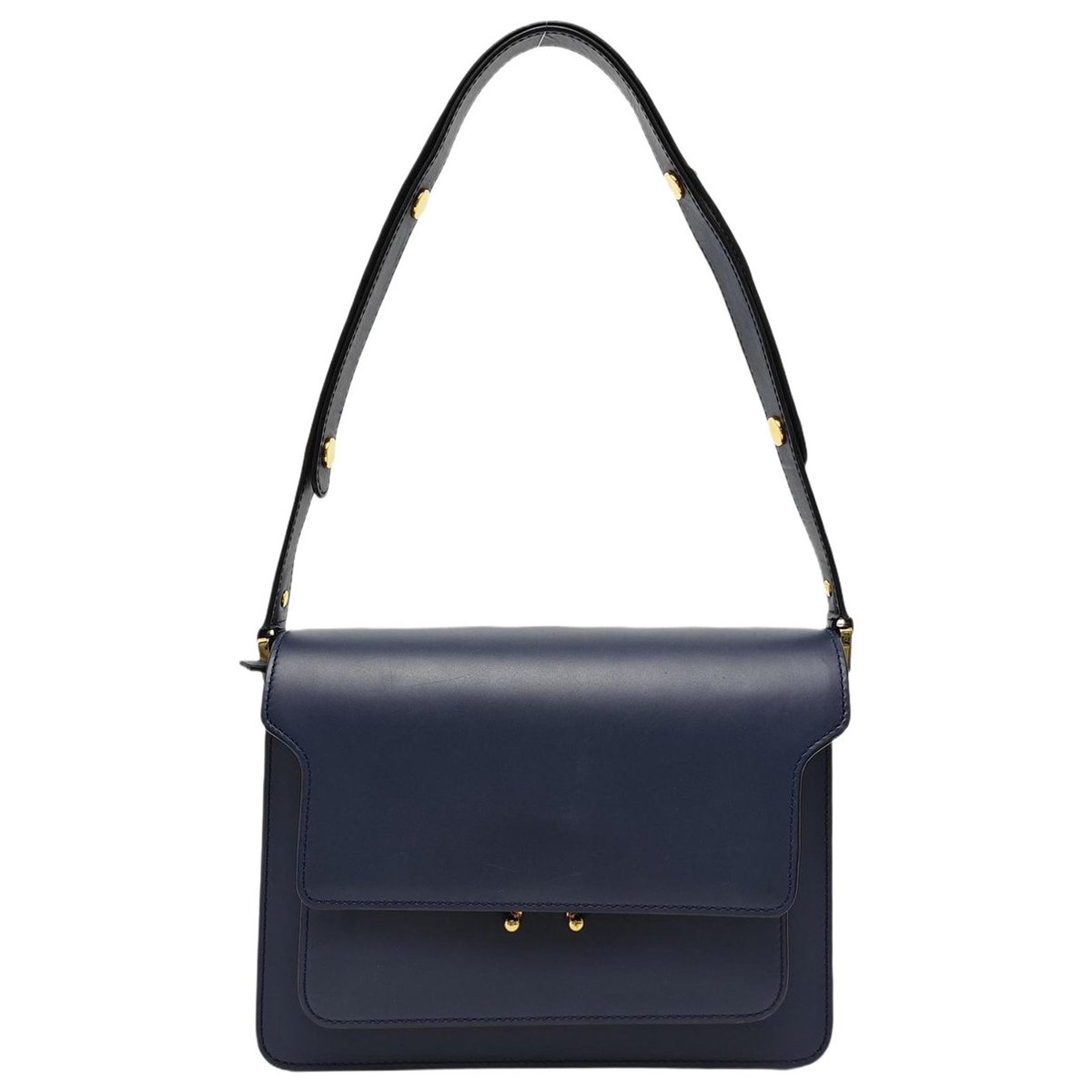 Trunk leather crossbody bag