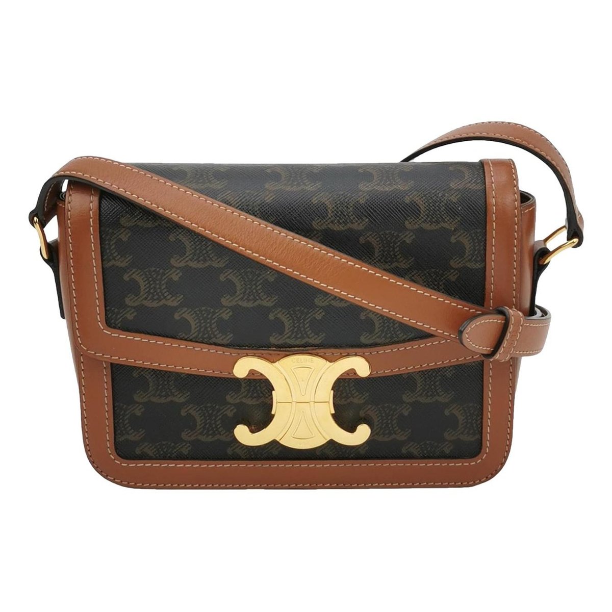 Triomphe leather handbag