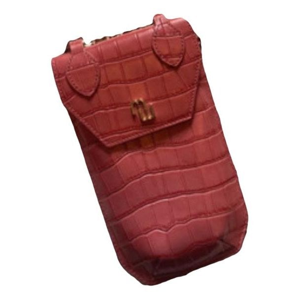 Leather clutch bag