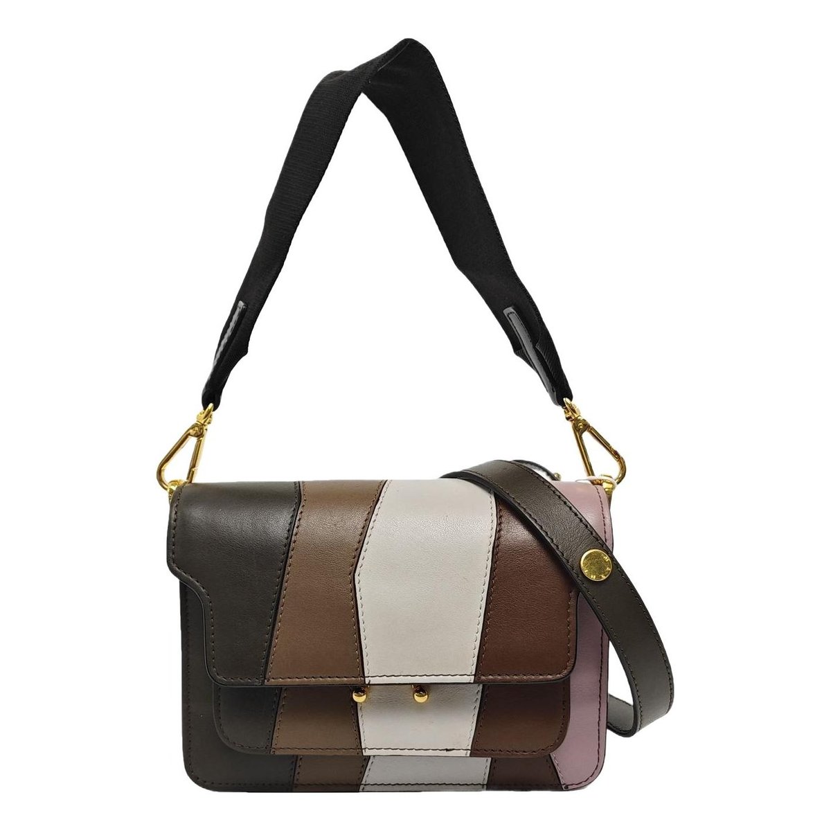 Trunk leather crossbody bag