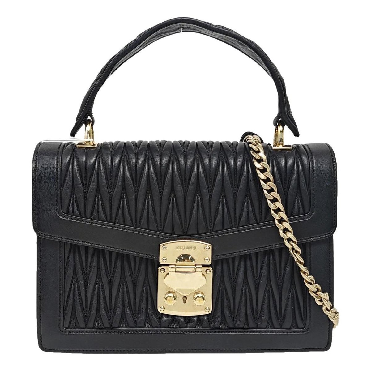 Miu Confidential leather handbag