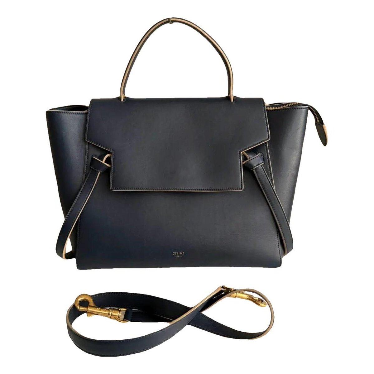 Belt leather handbag