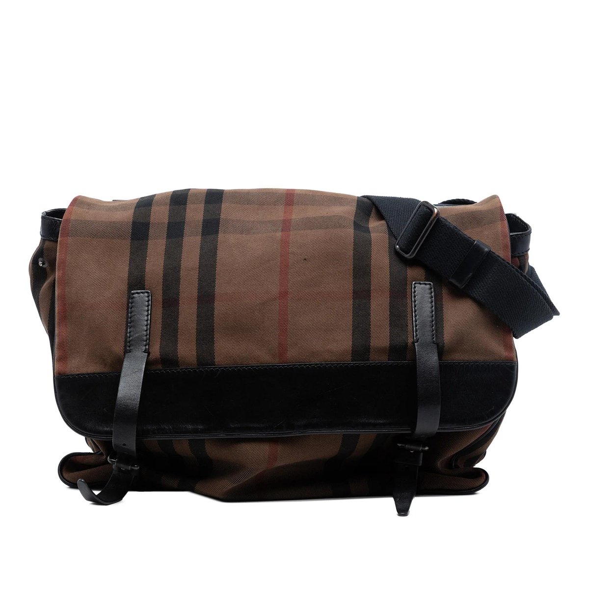 Pocket leather crossbody bag