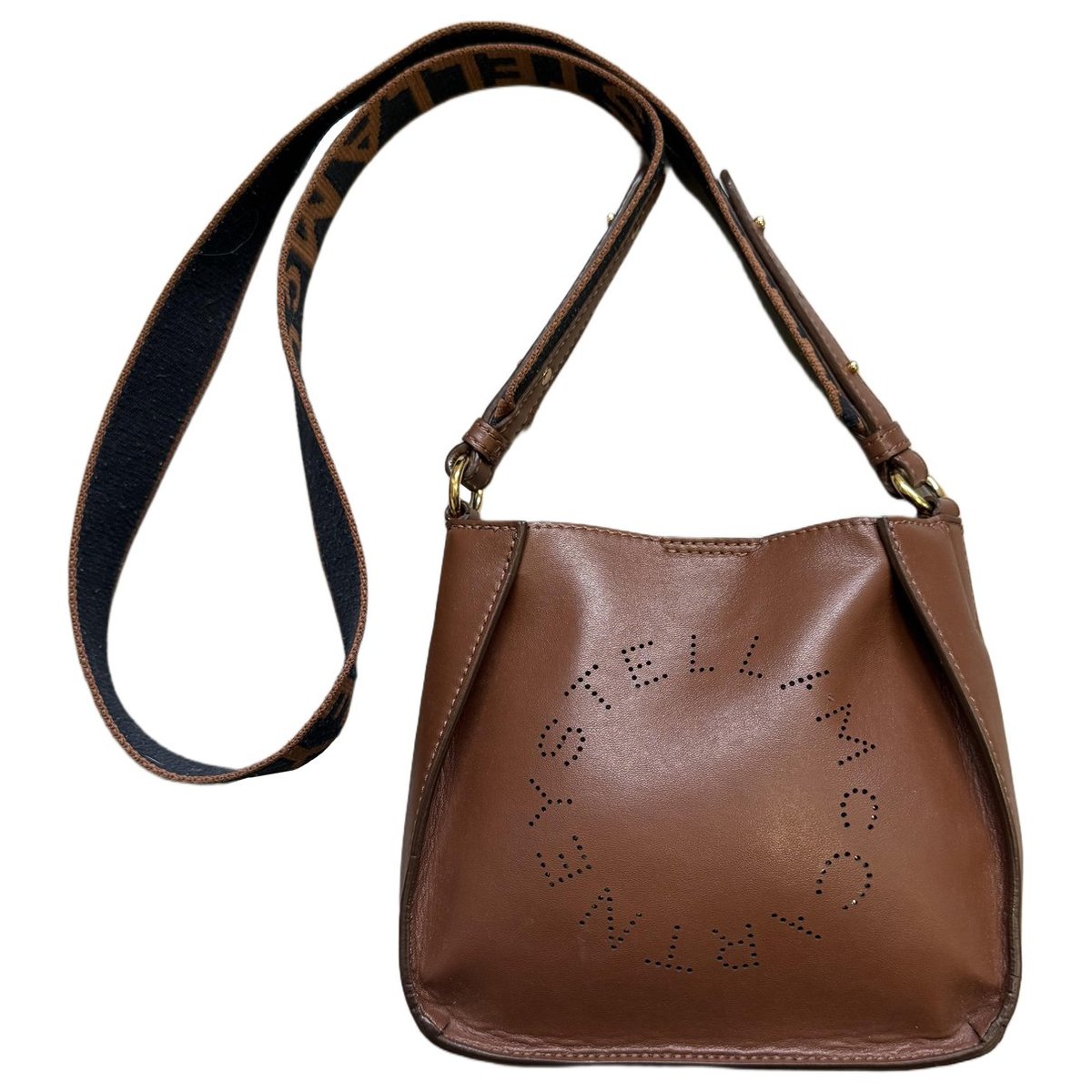 Logo vegan leather crossbody bag