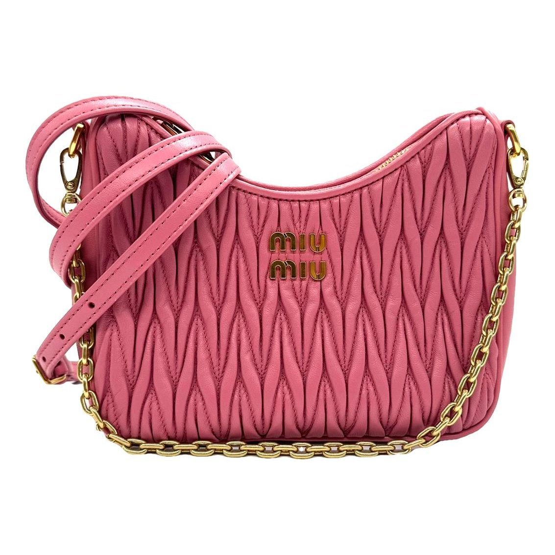 Miu Wander leather crossbody bag