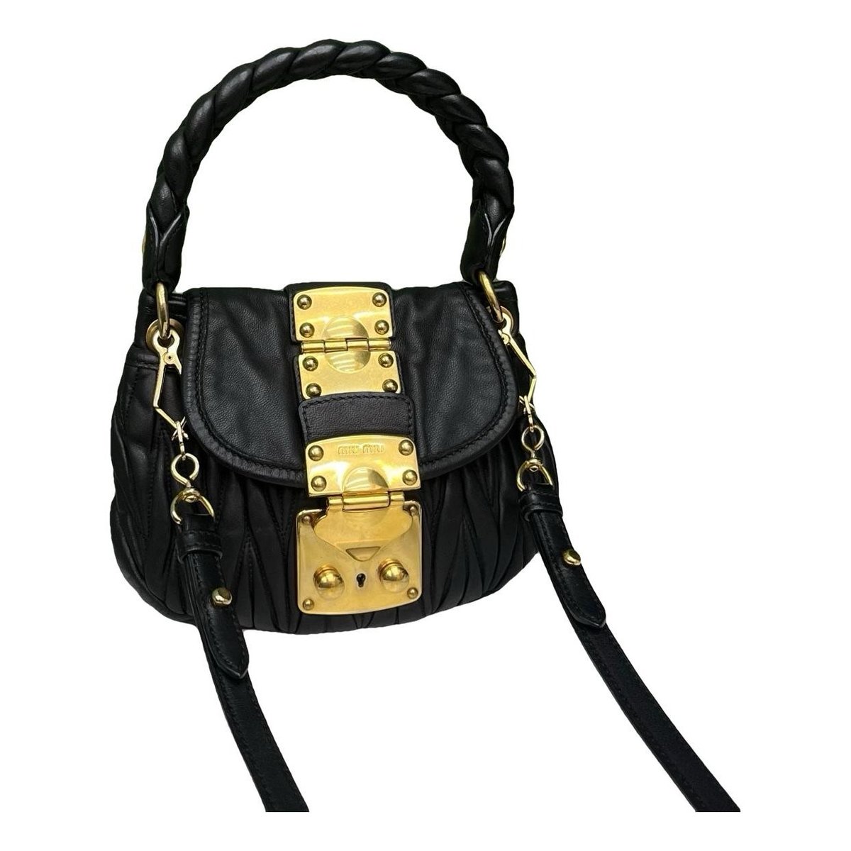 Coffer leather handbag